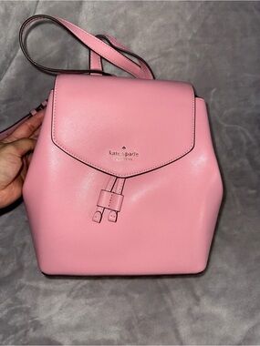 kate spade Pink Saffiano Leather Backpack Crossbody